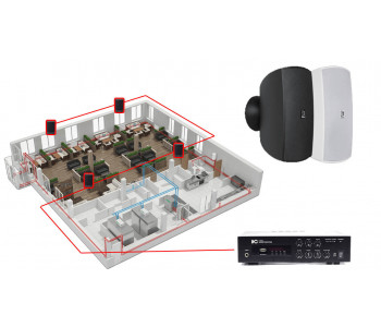 Акустическая система для ресторана, кафе 4 настенных колонки AUDAC ATEO4